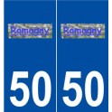 50 Romagny logo autocollant plaque stickers ville