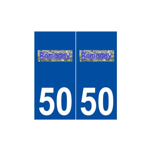 50 Romagny logo autocollant plaque stickers ville