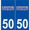 50 Romagny logo autocollant plaque stickers ville