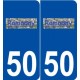 50 Romagny logo autocollant plaque stickers ville