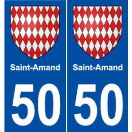 50 Saint-Amand blason autocollant plaque stickers ville