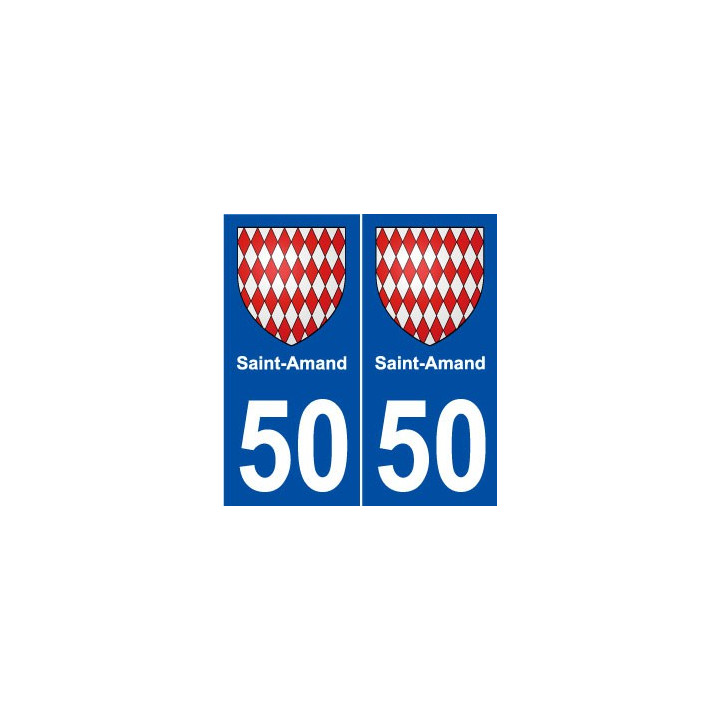 50 Saint-Amand blason autocollant plaque stickers ville
