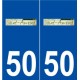 50 Saint-Amand logo autocollant plaque stickers ville
