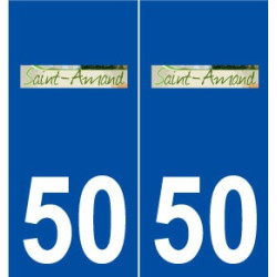 50 Saint-Amand logo autocollant plaque stickers ville