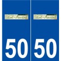 50 Saint-Amand logo autocollant plaque stickers ville