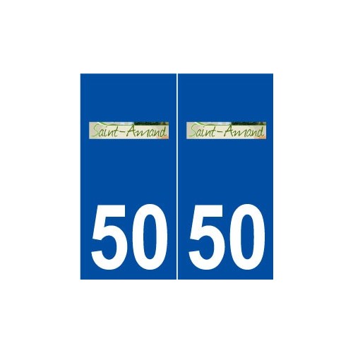 50 Saint-Amand logo autocollant plaque stickers ville
