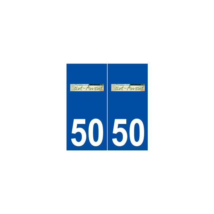 50 Saint-Amand logo autocollant plaque stickers ville