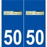 50 Saint-Amand logo autocollant plaque stickers ville