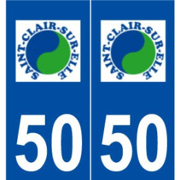 50 Saint-Clair-sur-l'Elle logo autocollant plaque stickers ville