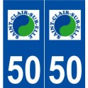 50 Saint-Clair-sur-l'Elle logo autocollant plaque stickers ville