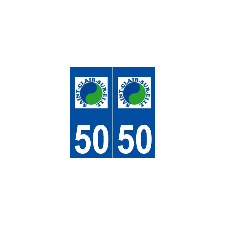 50 Saint-Clair-sur-l'Elle logo autocollant plaque stickers ville