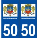 50 Santo-chiesa Madre logo adesivo piastra adesivi città