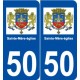 50 Sainte-Mère-église logo autocollant plaque stickers ville