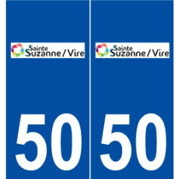 50 Sainte-Suzanne-sur-Vire logo autocollant plaque stickers ville
