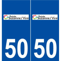 50 Sainte-Suzanne-sur-Vire logo autocollant plaque stickers ville