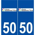 50 Sainte-Suzanne-sur-Vire logo autocollant plaque stickers ville