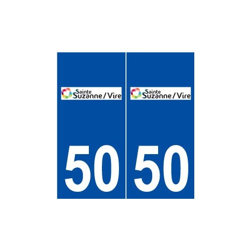 50 Sainte-Suzanne-sur-Vire logo autocollant plaque stickers ville