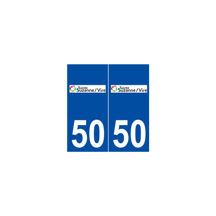 50 Sainte-Suzanne-sur-Vire logo autocollant plaque stickers ville