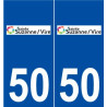 50 Sainte-Suzanne-sur-Vire logo autocollant plaque stickers ville