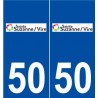 50 Sainte-Suzanne-sur-Vire logo autocollant plaque stickers ville