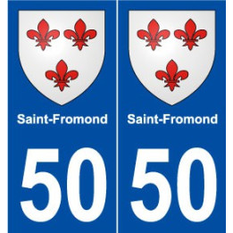 50 Saint-Fromond blason autocollant plaque stickers ville