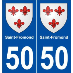 50 Saint-Fromond blason autocollant plaque stickers ville
