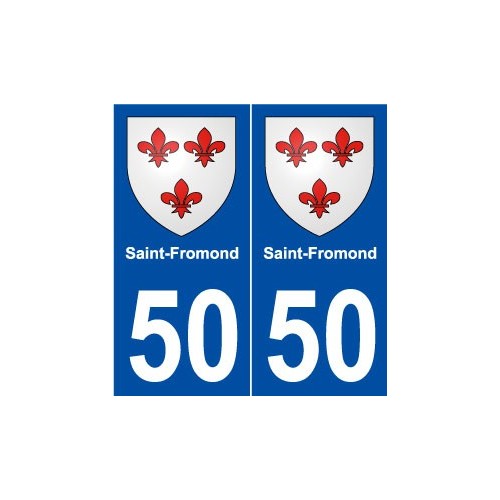 50 Saint-Fromond blason autocollant plaque stickers ville
