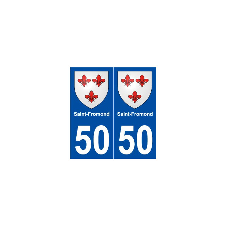 50 Saint-Fromond blason autocollant plaque stickers ville