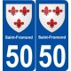 50 Saint-Fromond blason autocollant plaque stickers ville