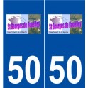50 Saint-Georges-de-Rouelley logo autocollant plaque stickers ville