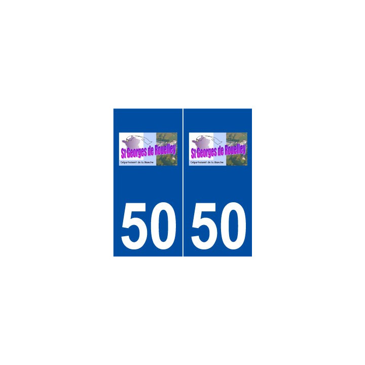 50 Saint-Georges-de-Rouelley logo autocollant plaque stickers ville