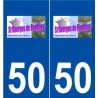 50 Saint-Georges-de-Rouelley logo autocollant plaque stickers ville