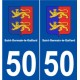 50 Saint-Germain-le-Gaillard logo autocollant plaque stickers ville