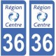 36 Indre autocollant plaque