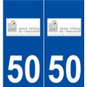 50 Saint-Hilaire-du-Harcouët logo autocollant plaque stickers ville