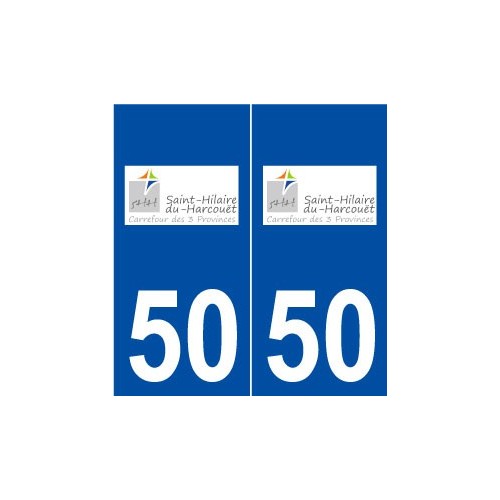 50 Saint-Hilaire-du-Harcouët logo autocollant plaque stickers ville