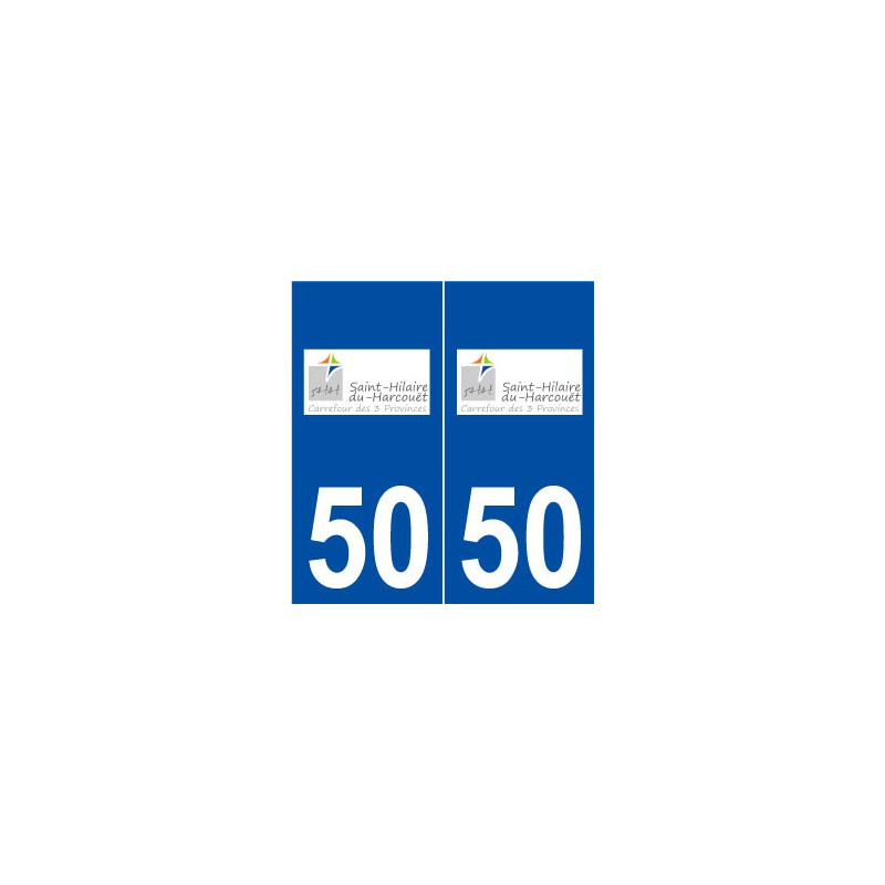 50 Saint-Hilaire-du-Harcouët logo autocollant plaque stickers ville
