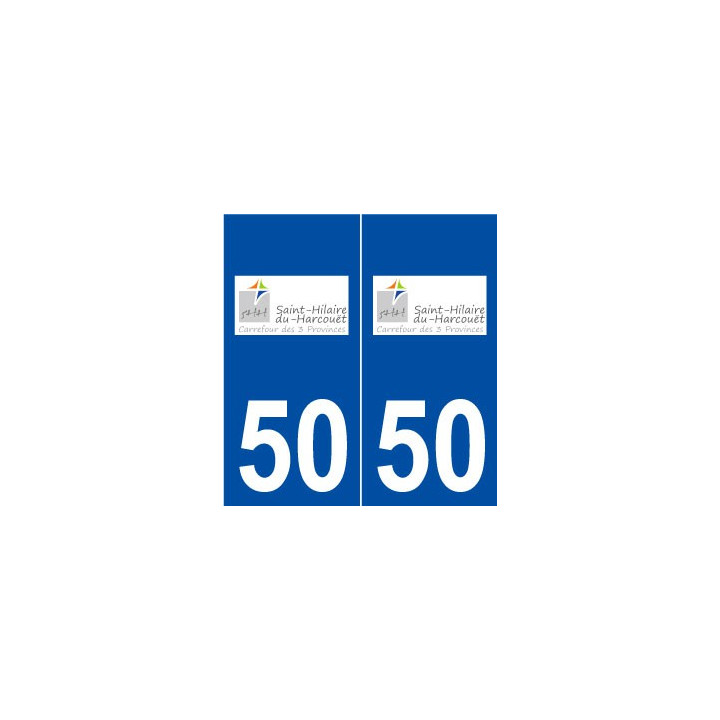 50 Saint-Hilaire-du-Harcouët logo autocollant plaque stickers ville