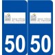 50 Saint-Hilaire-du-Harcouët logo autocollant plaque stickers ville