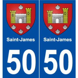 50 Saint-James blason autocollant plaque stickers ville