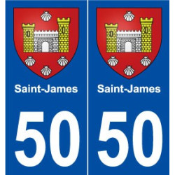 50 Saint-James blason autocollant plaque stickers ville
