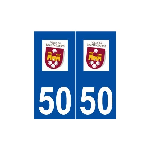 50 Saint-James logo autocollant plaque stickers ville
