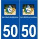 50 Saint-Martin-de-Landelles logo autocollant plaque stickers ville