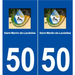 50 Saint-Martin-de-Landelles logo autocollant plaque stickers ville