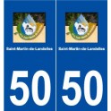 50 Saint-Martin-de-Landelles logo autocollant plaque stickers ville