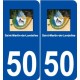 50 Saint-Martin-de-Landelles logo autocollant plaque stickers ville