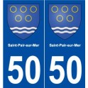 50 Saint-Pair-sur-Mer blason autocollant plaque stickers ville