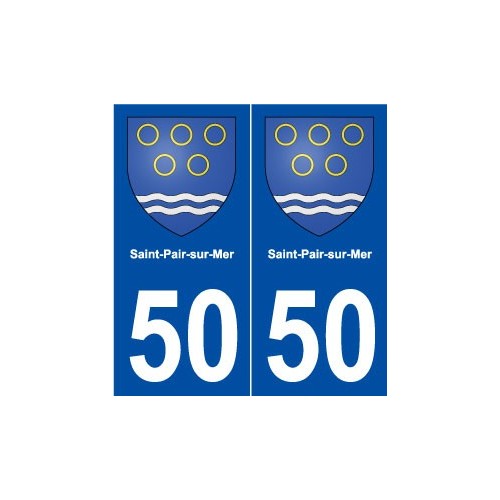 50 Saint-Pair-sur-Mer blason autocollant plaque stickers ville