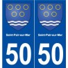 50 Saint-Pair-sur-Mer blason autocollant plaque stickers ville