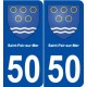 50 Saint-Pair-sur-Mer blason autocollant plaque stickers ville